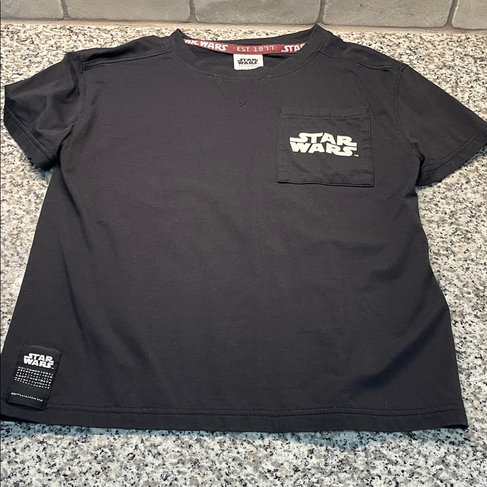 Star Wars Charcoal Tee with Logo Pocket